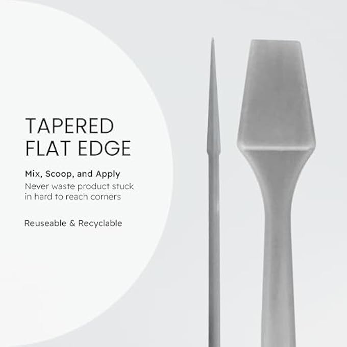 Pana P 200PCS COSMETIC MAKE UP DISPOSABLE PLASTIC 2.5" SPATULAS SKIN CARE FACIAL CREAM MASK SPATULA (GRAY-200 PIECES IN A BOX) - Image 2